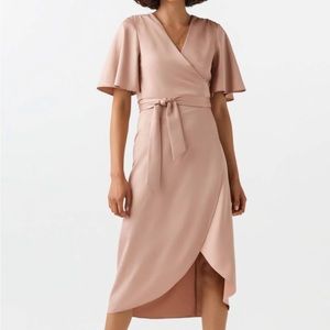 Vetta Wrap Dress Champagne Pink